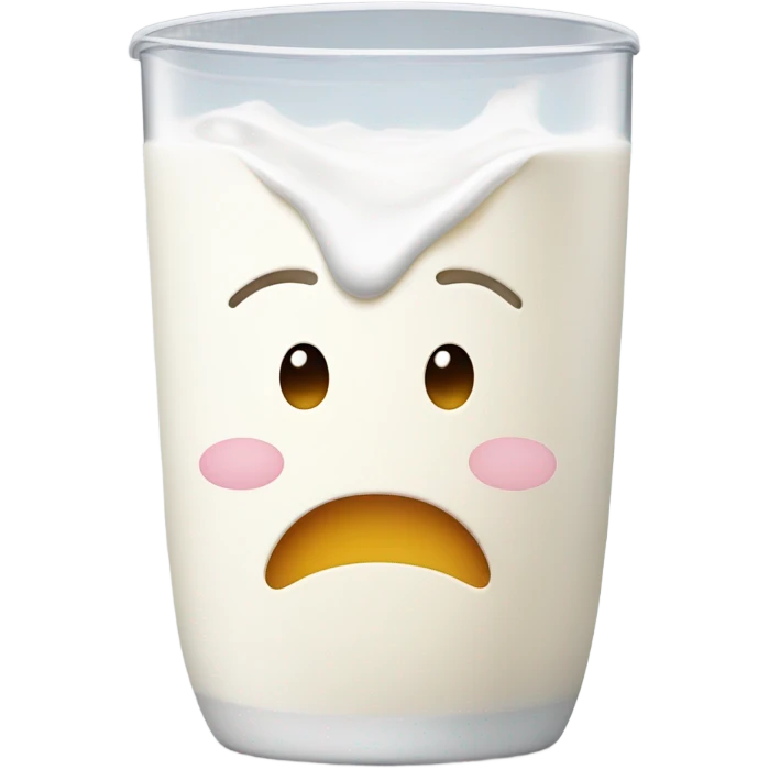 Face covered in milk liquid emoji