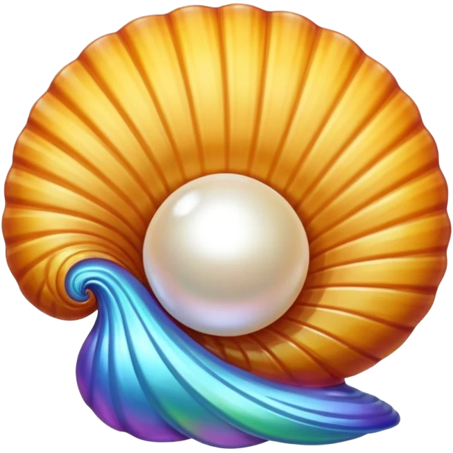 Shell with pearl emoji
