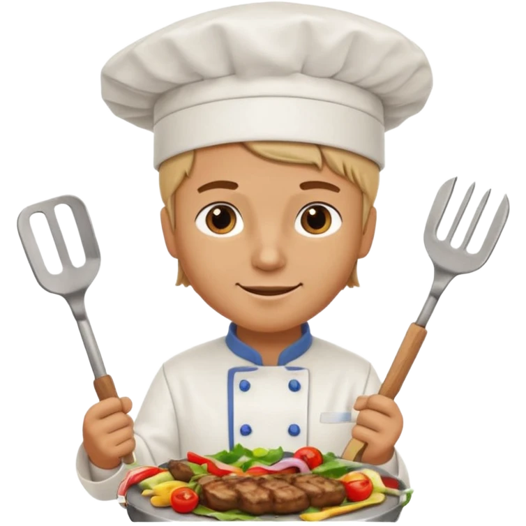 Grilling person like a kebab emoji
