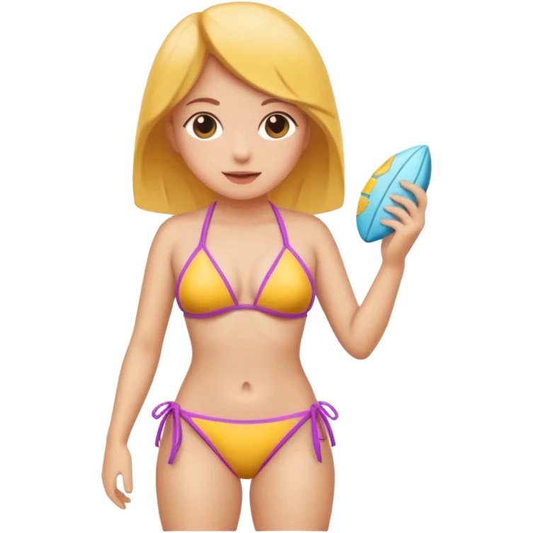 a girl wearing a bikini emoji