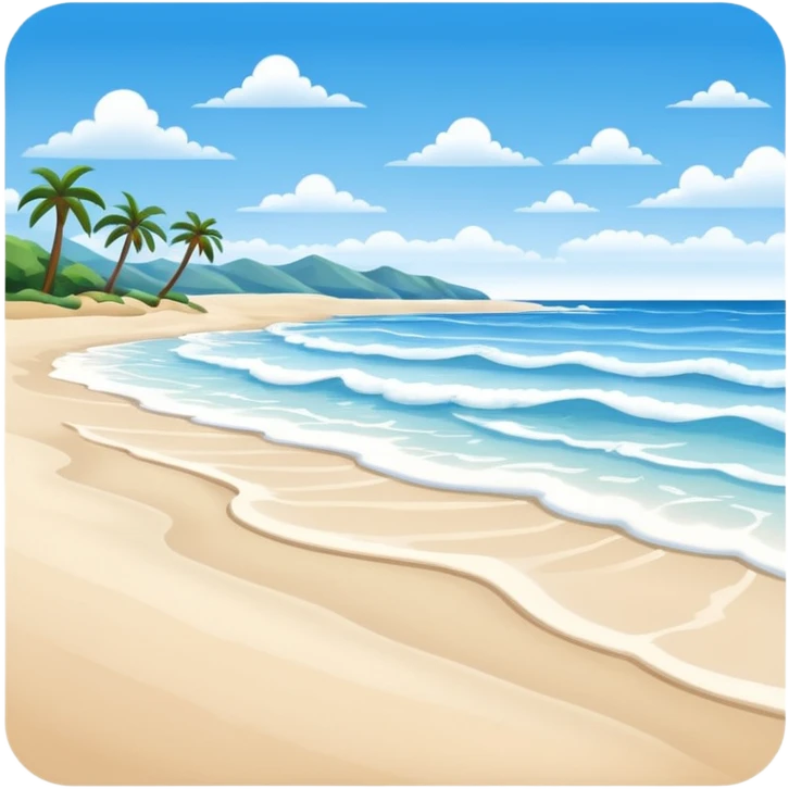 playa paisaje sin que sea un cuadro y que el cielo azul emoji
