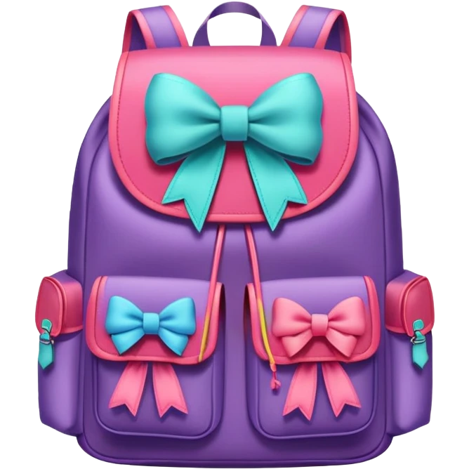 Backpack with bows emoji