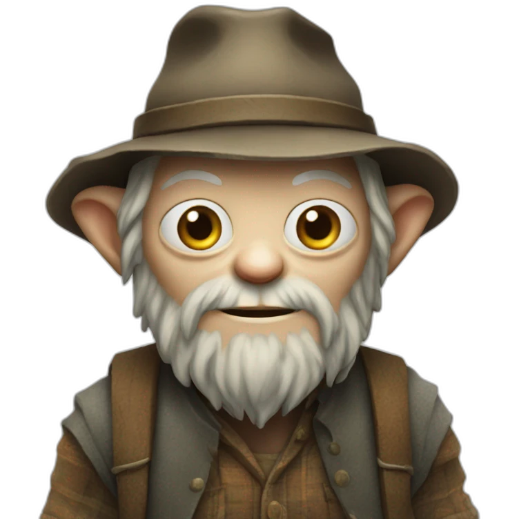 Gollum with a lumberjack beard emoji