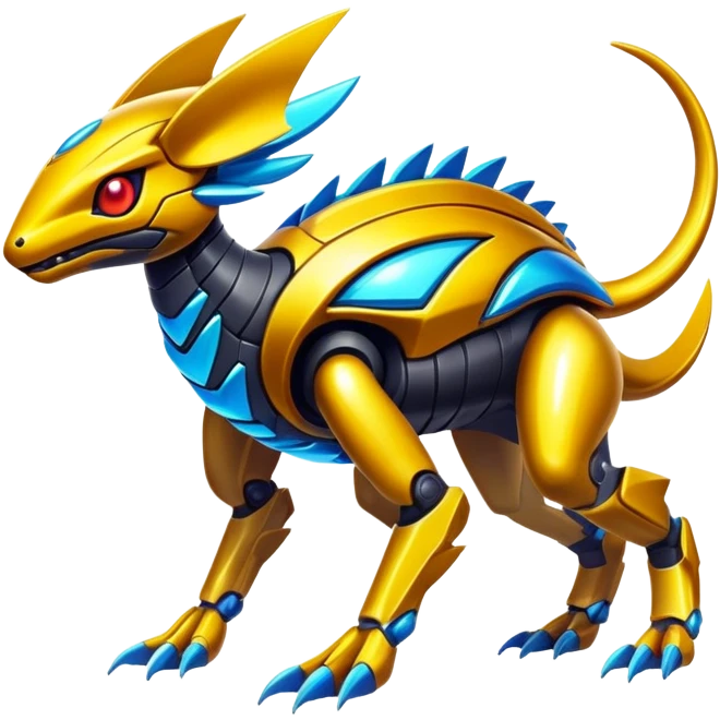  exotic tropical cyber-Protogen-Fakémon-Pokémon-Vernid-creature emoji