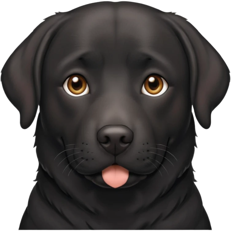 Black adult Labrador with grey on face emoji