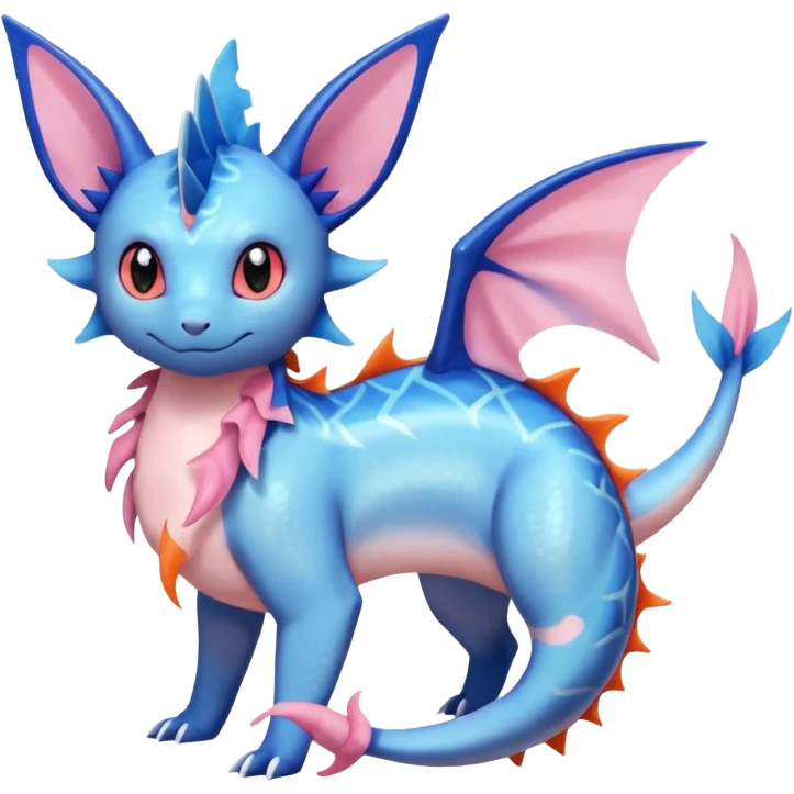 Salandit-Vaporeon-Sylveon-Fakémon-hybrid-creature (full body)  emoji