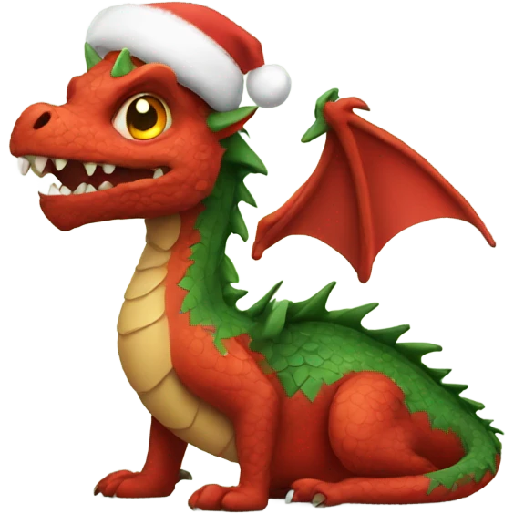 Christmas dragon emoji