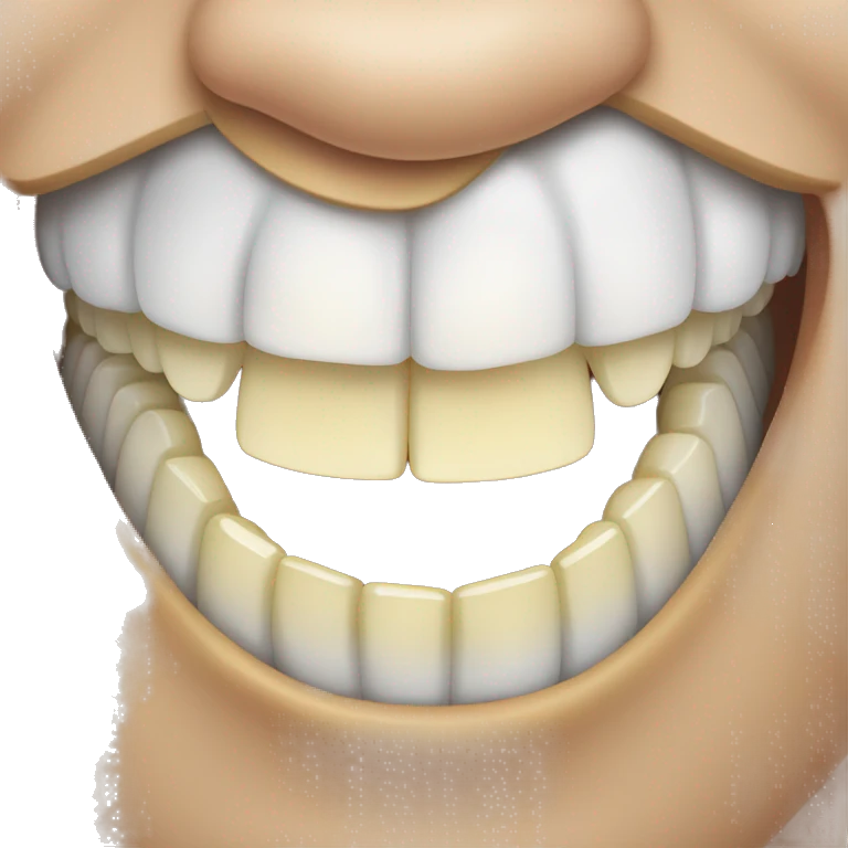 smile-emoji-with hyper realistic teeth emoji