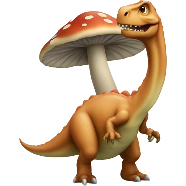 Dino with mushroom  emoji
