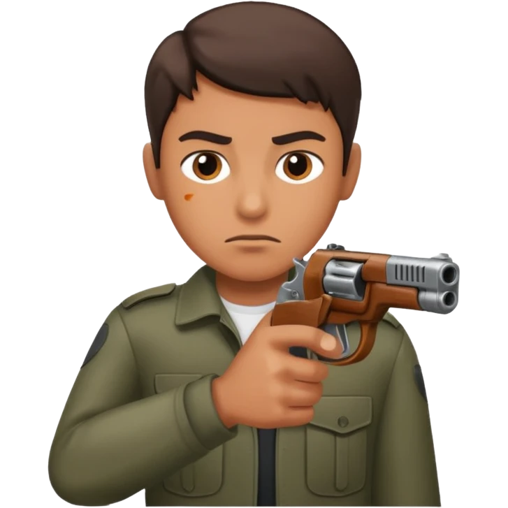 gun pointing next to head emoji