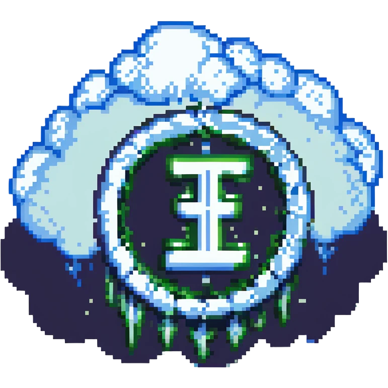 a custom emoji that combines the π (pi) math symbol, binary code, and a magical cloud or digital mist emerging from it. emoji