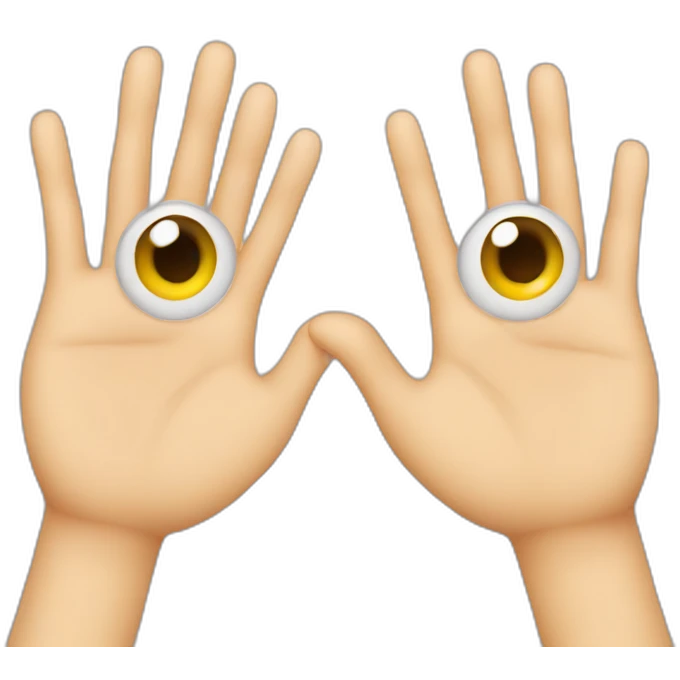 hands with eyes emoji
