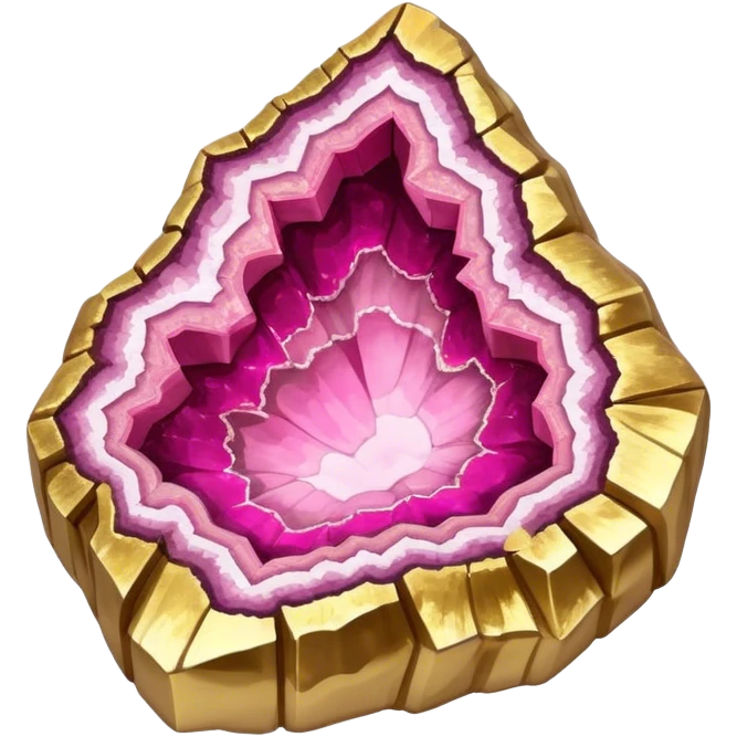 Gold pink geode  emoji