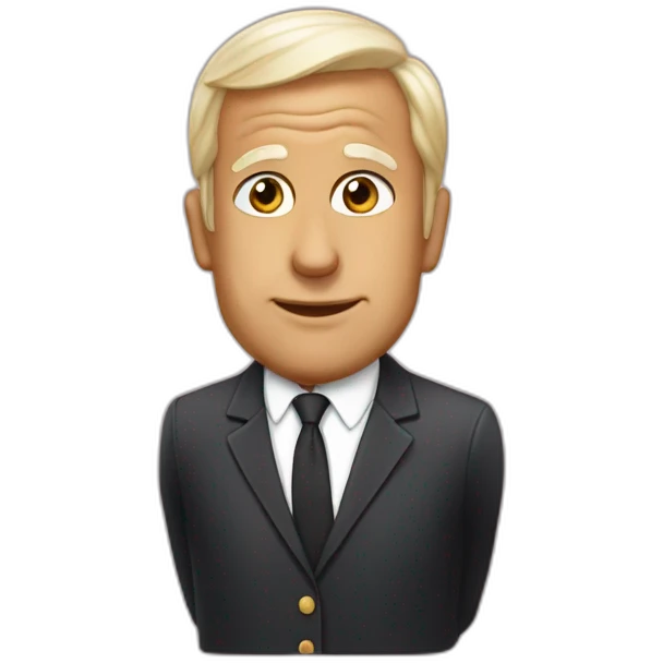 Caca qui fait un bisous à macron emoji