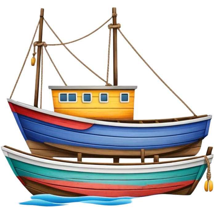 wharf with boats tied sideways profile view emoji