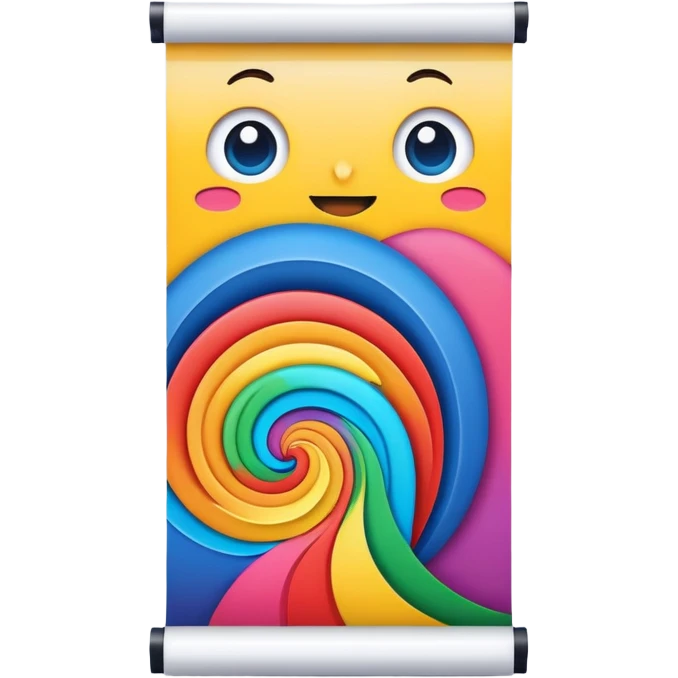 roll up poster emoji