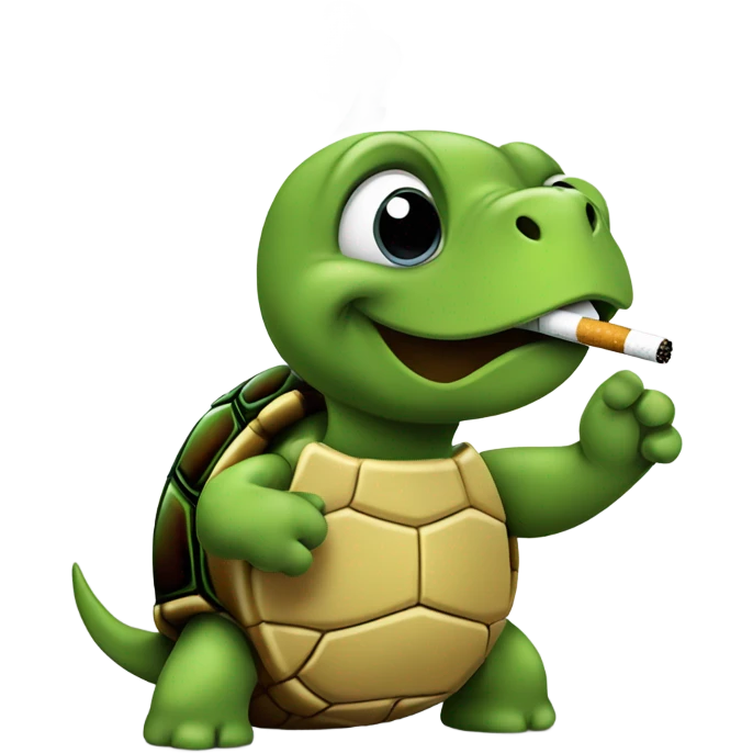 turtle smoking  emoji
