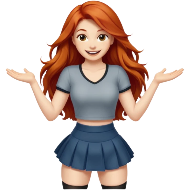 Sexy Excited long haired redhead twerk emoji