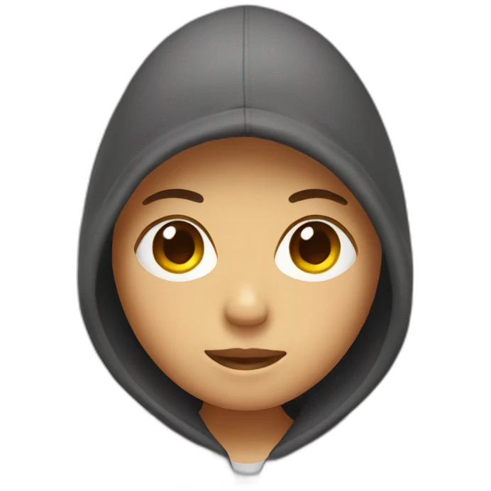 Acne face with hoodie emoji
