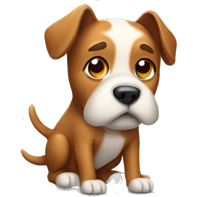 Dog pooping emoji