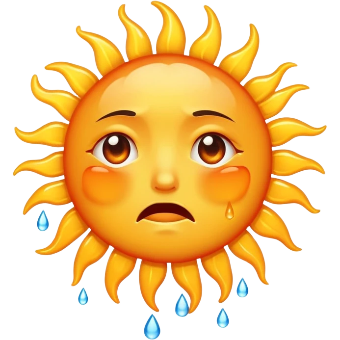 crying sun emoji