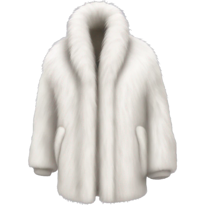White Fur coat  emoji