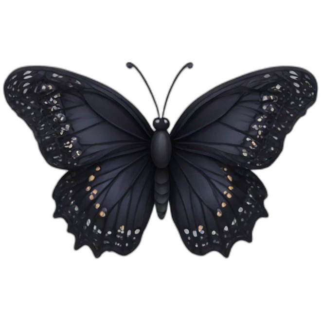 Black lace butterfly emoji