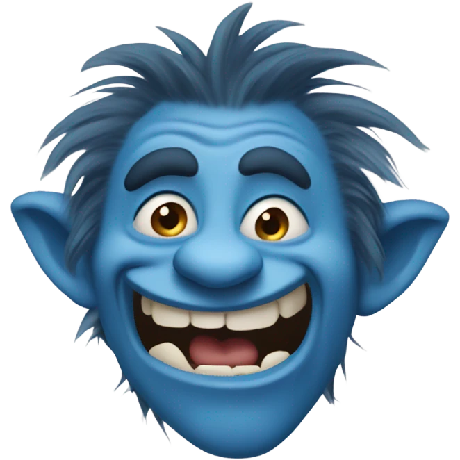 Blue troll emoji