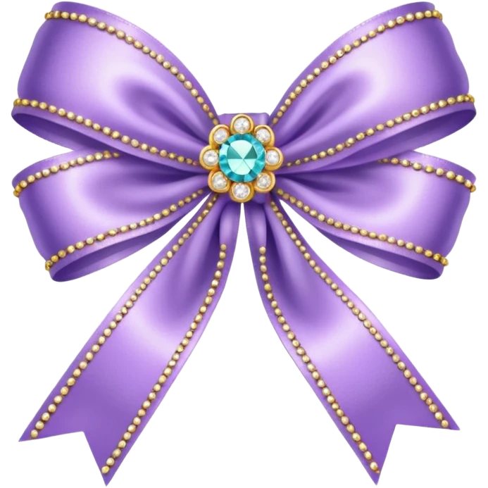 light violet ribbon with jewelry emoji