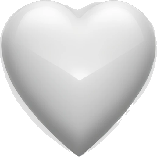 Heart gem white emoji