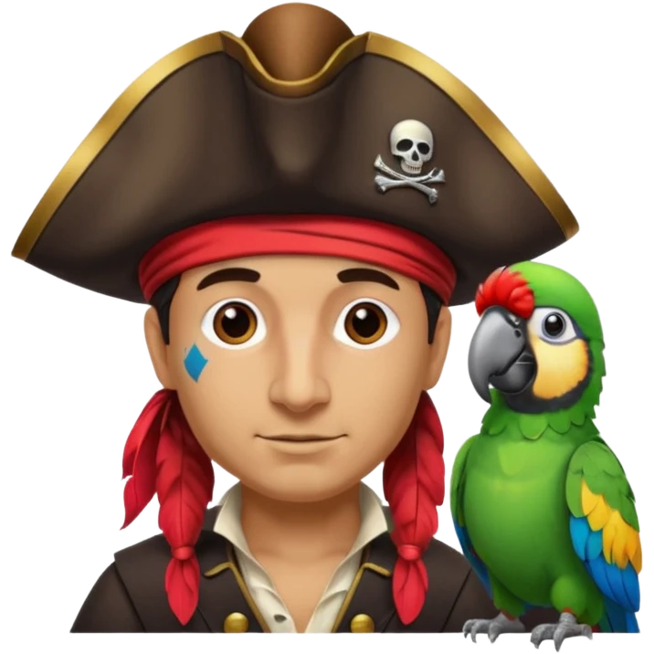 pirate and parrot emoji