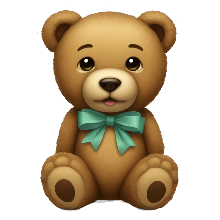 A teddy bear with a bow emoji