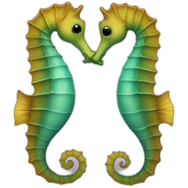 Seahorse kissing emoji