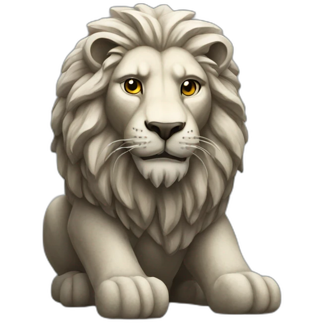 Stone lion emoji