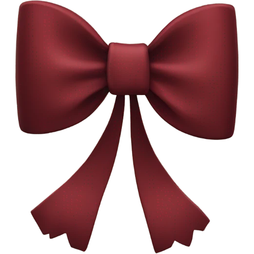 Dark red iPhone bow emoji