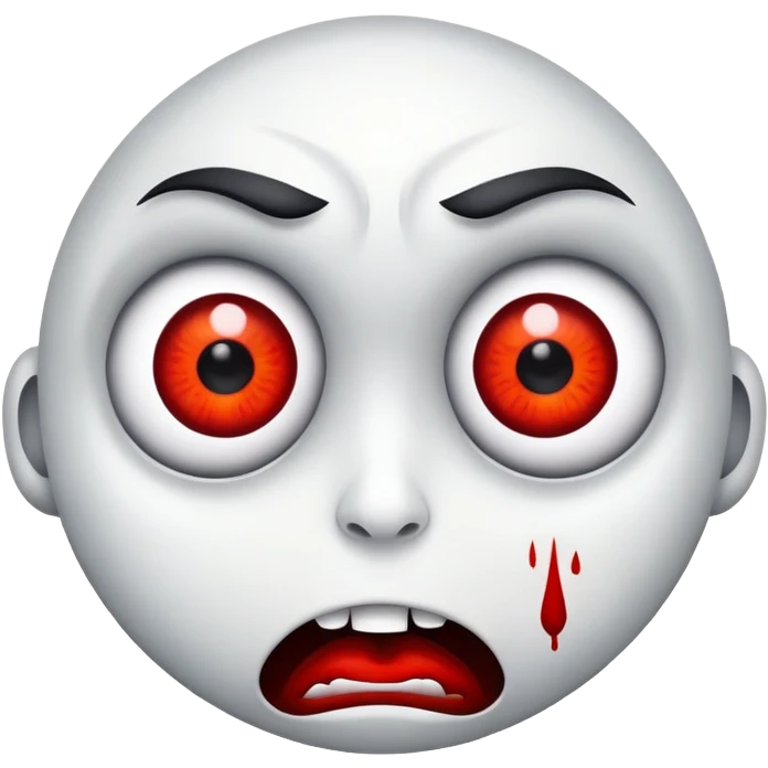 Crazy scary eyes emoji