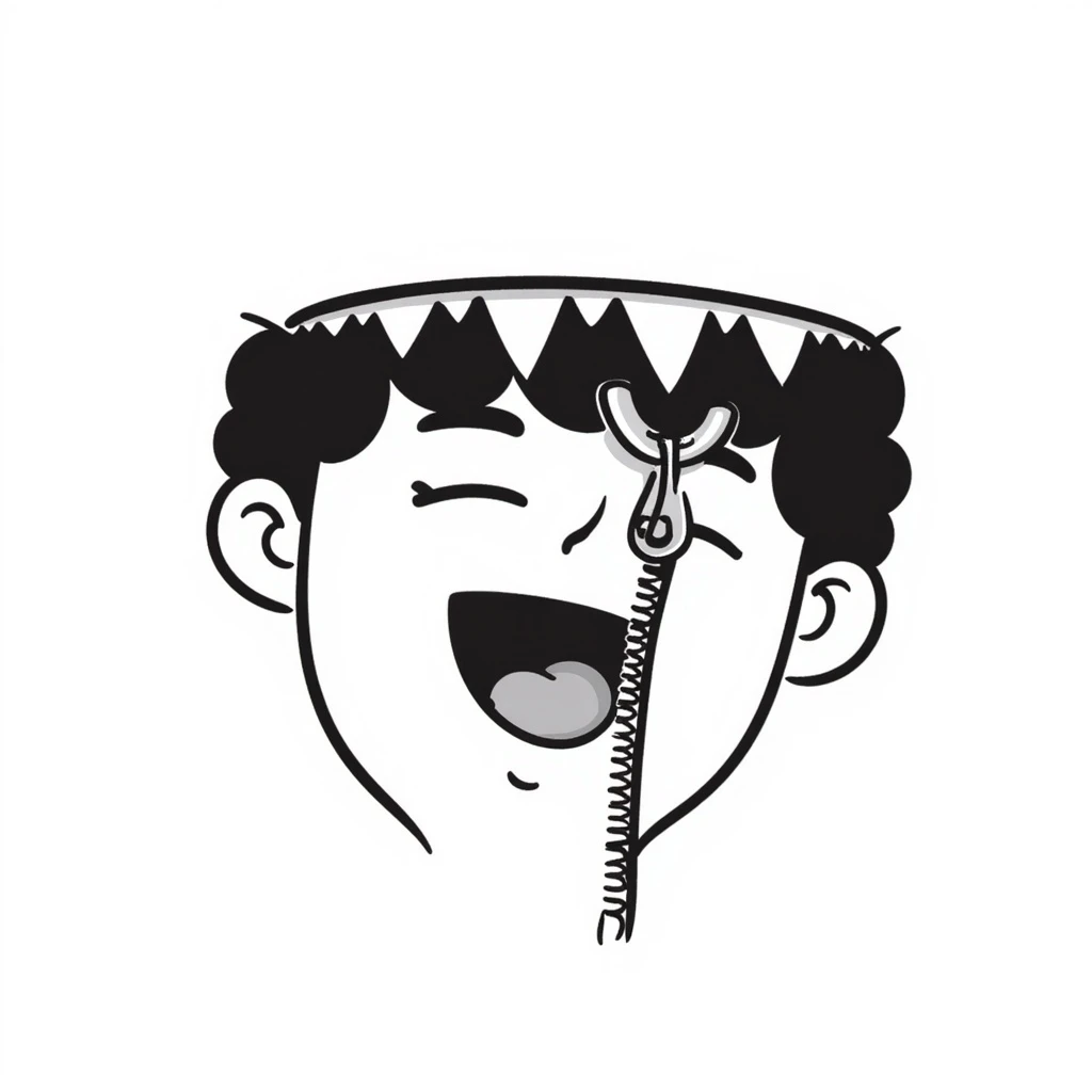 zipper closing a mouth shut emoji