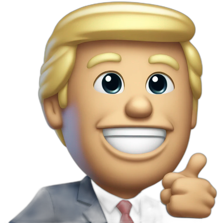 donald trump with a thumbs up emoji