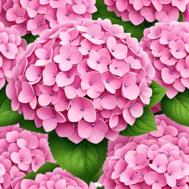 ultra realistic pink hydrangea emoji