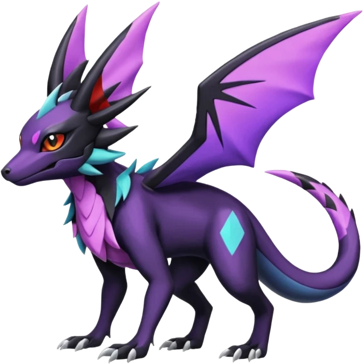 Salandit-Noivern-Nargacuga-Umbreon-Silvally-fusion (full body) emoji
