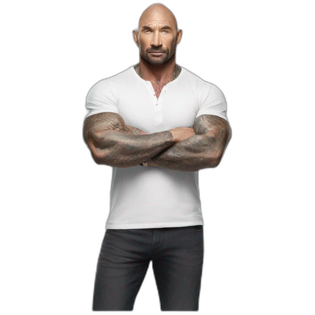 actor dave bautista wearing henley  emoji