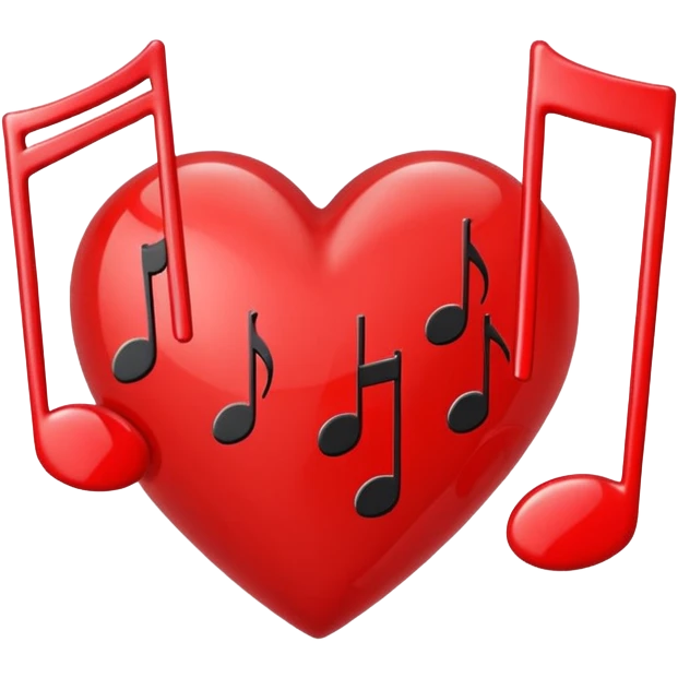 music-themed heart emoji