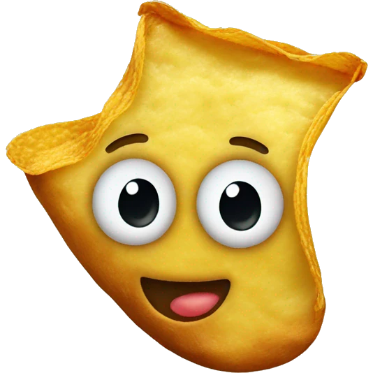 A Potato Chip Goofing Around emoji