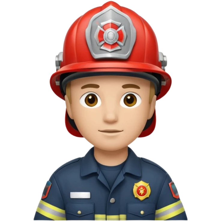 Firefighter wearing helmets emoji