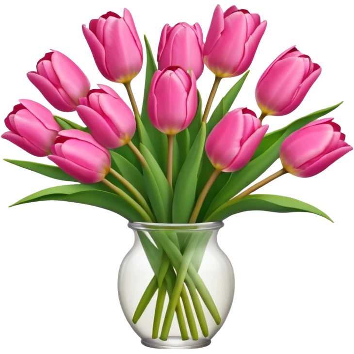 Pink tulips bouquet emoji