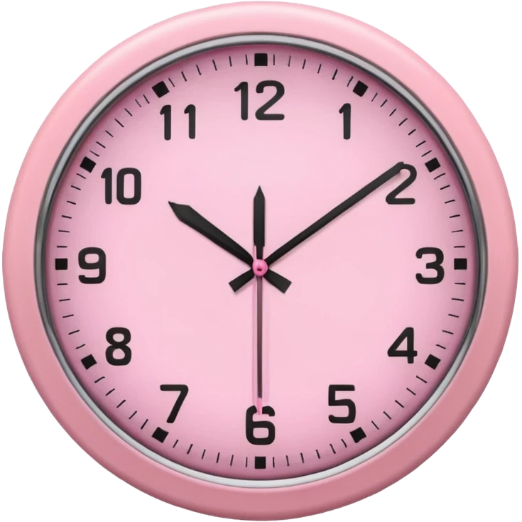 pink clock aestetic emoji