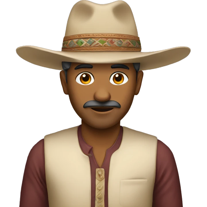Indian man with a hat hat that says “db” emoji