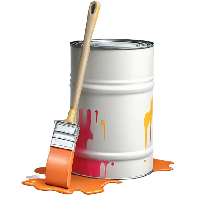 paint roller and paint can emoji