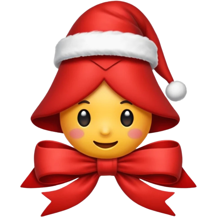 Fiocco di Natale morbido rosso emoji