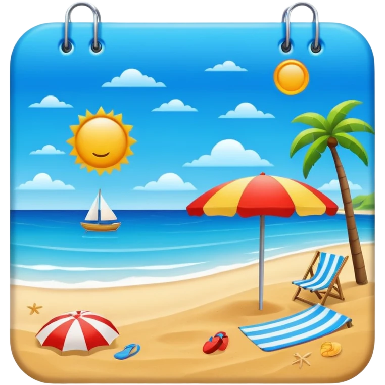 calendario playero emoji